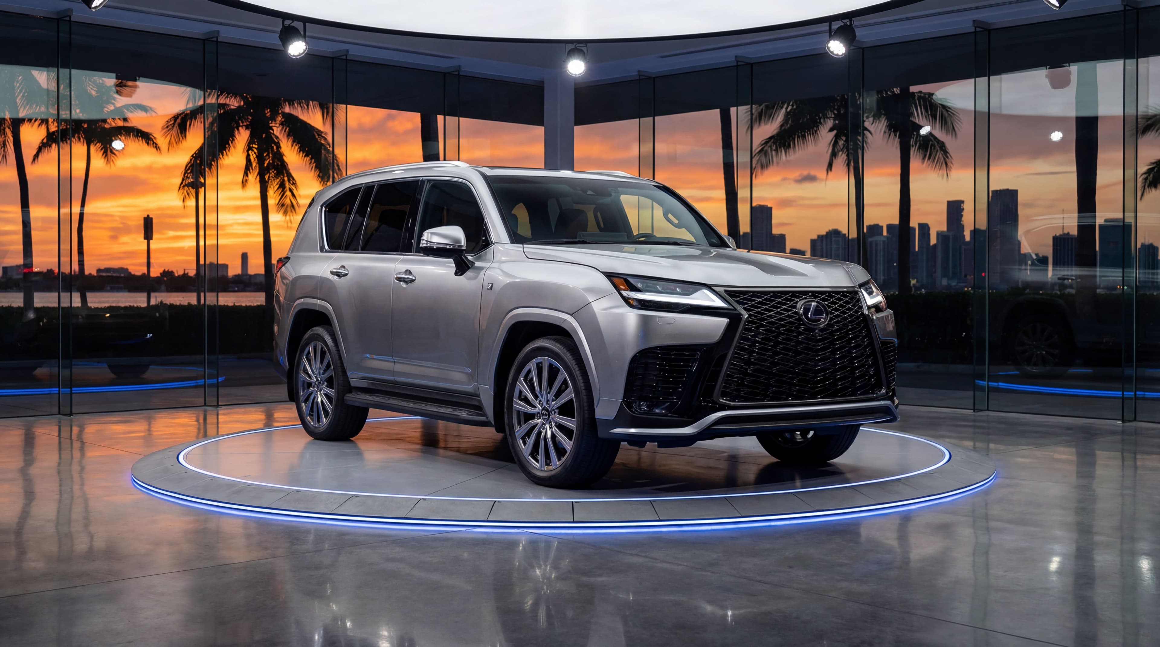 Lexus LX in a showroom — illustrative image
